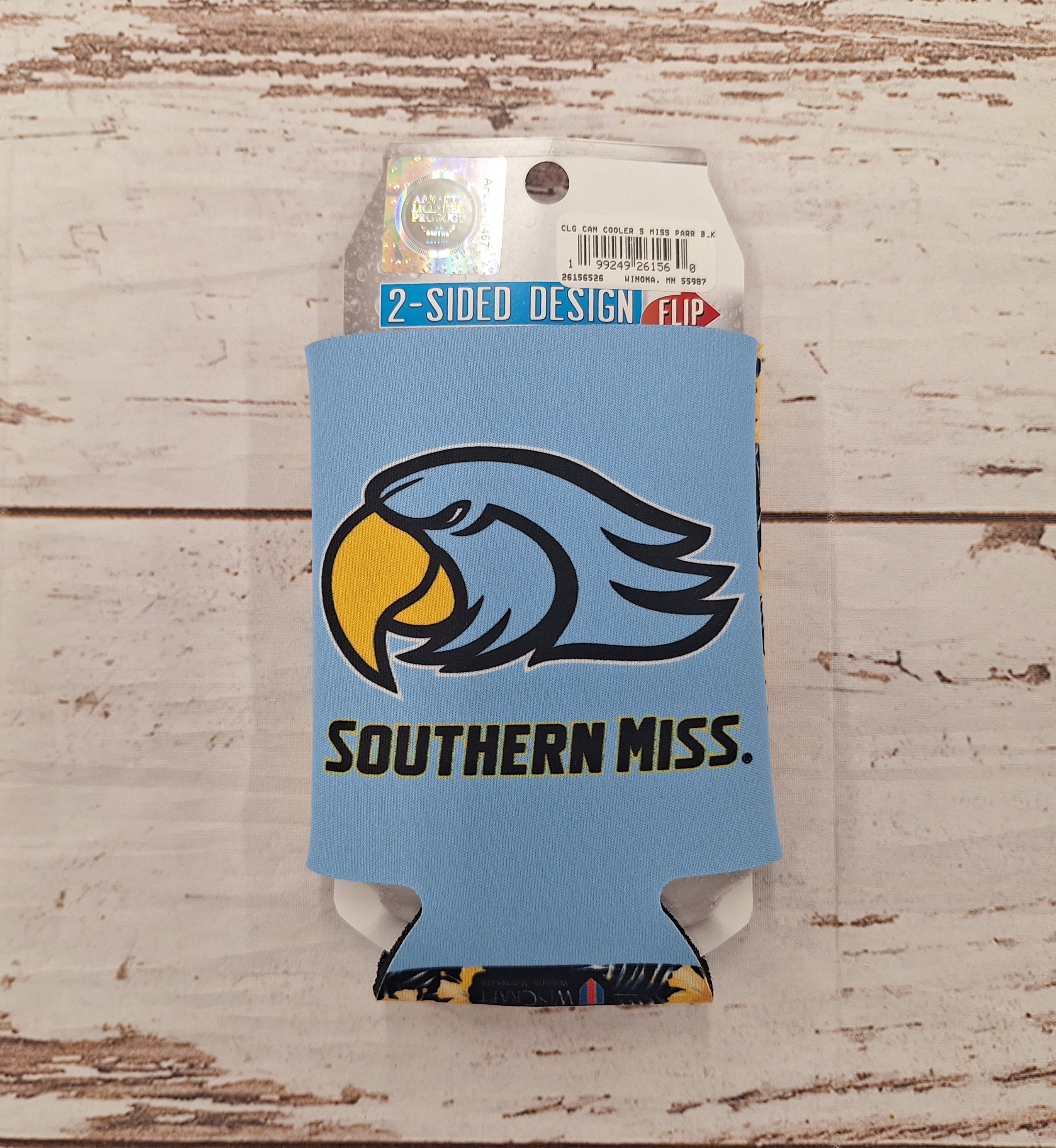 Parrothead Can Coozie with Southern Miss Parrotheads