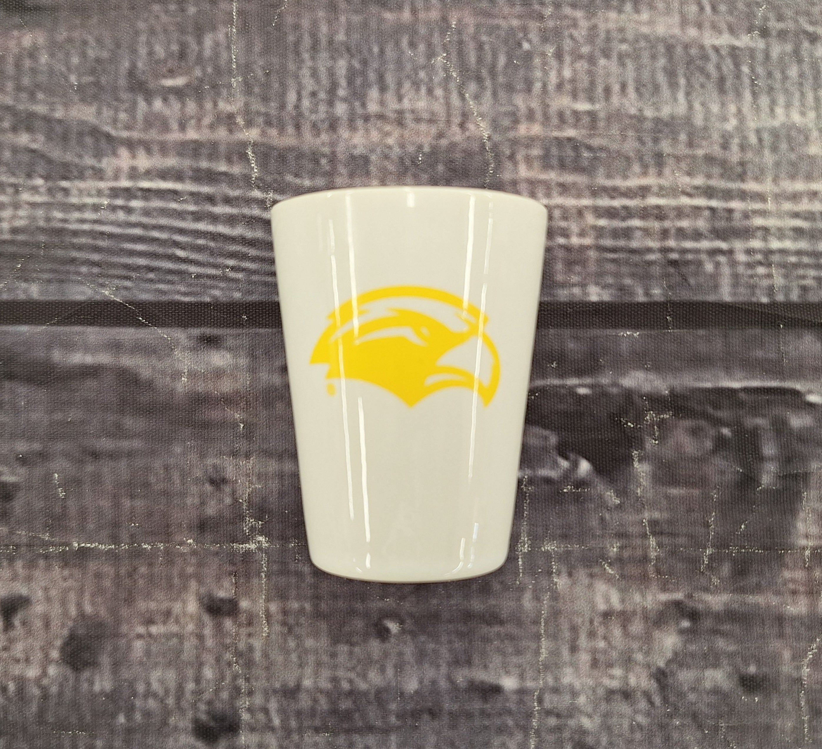 Glass Shot 2 oz. Two Tone Eagle Head Gold