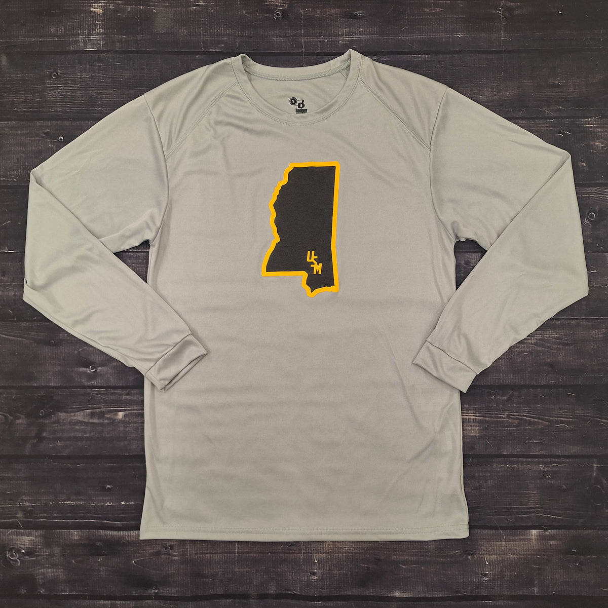 B-Core Long Sleeve T-Shirt with MS Emblem Stacked USM