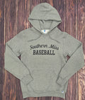 Fleece Hooded Sweatshirt with Black Southern Miss Script Baseball