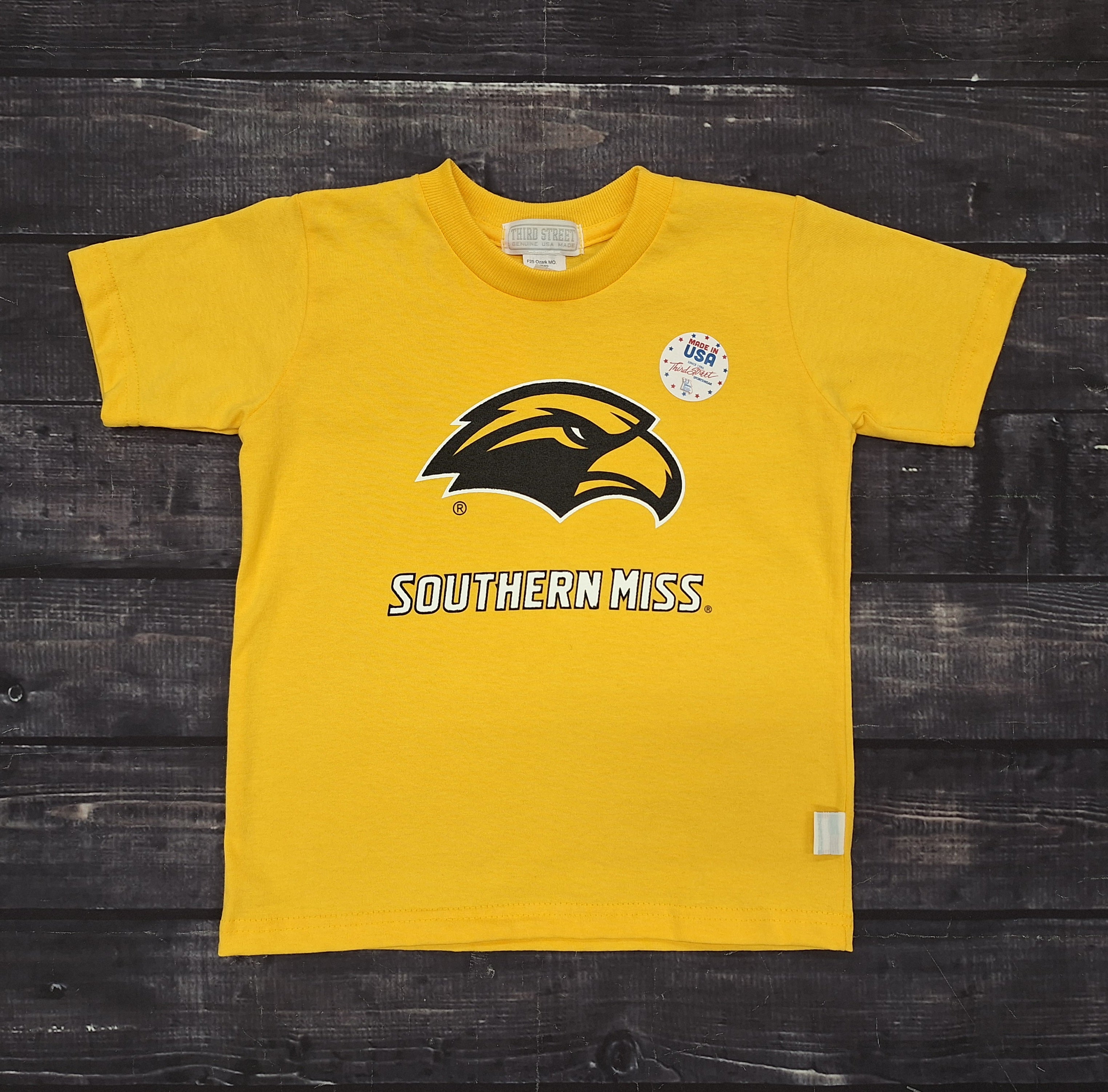Youth T-Shirt Short Sleeve Full Front Eagle Head Southern Miss