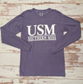 T-Shirt Long Sleeve USM over Double Bars Grape