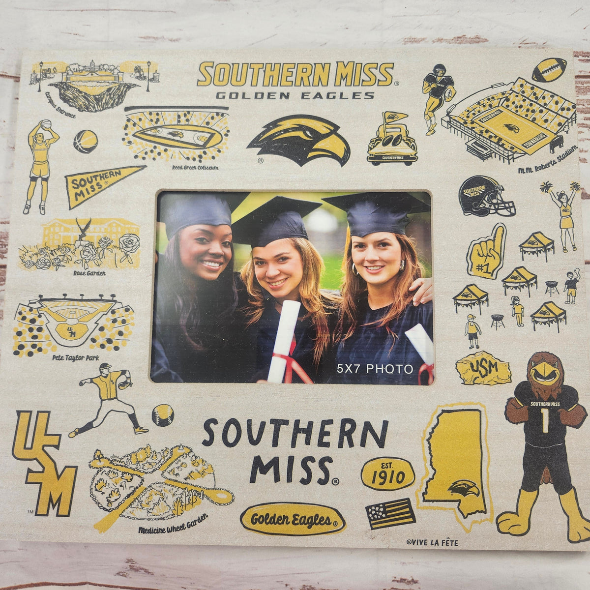 Picture Frame Wooden Various Southern Miss Scenes And Icons