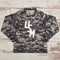 Youth B-Core Digital Camo Long Sleeve T-Shirt with White Stacked USM