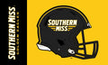House Flag 3' X 5' Football Helmet Southern Miss Bars
