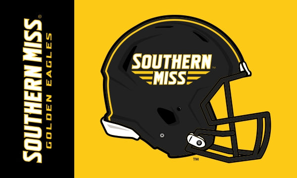 House Flag 3' X 5' Football Helmet Southern Miss Bars